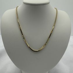 18” 14kt Yellow Gold Box Chain
