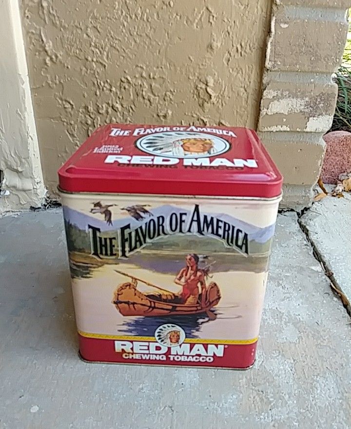 Vintage Red Man Chewing Tobacco Tin