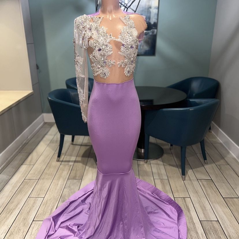 Prom Dress, Lavender, Size Medium