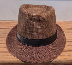 Hat - Boys - Size: Youth - Fedora - Straw - Brown