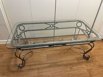Metal And Glass Coffee Table