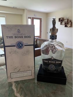 Empty WhistlePig The Boss Hog IX "Siren's Song" Bottle w/ Calliope Pewter Stopper, Display Stand & Box