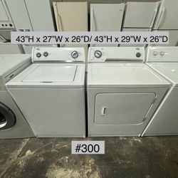 Whirlpool Washer And Dryer Top Load Electric (#300)