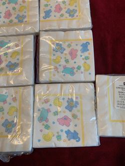 7 packs of baby shower napkins luncheon