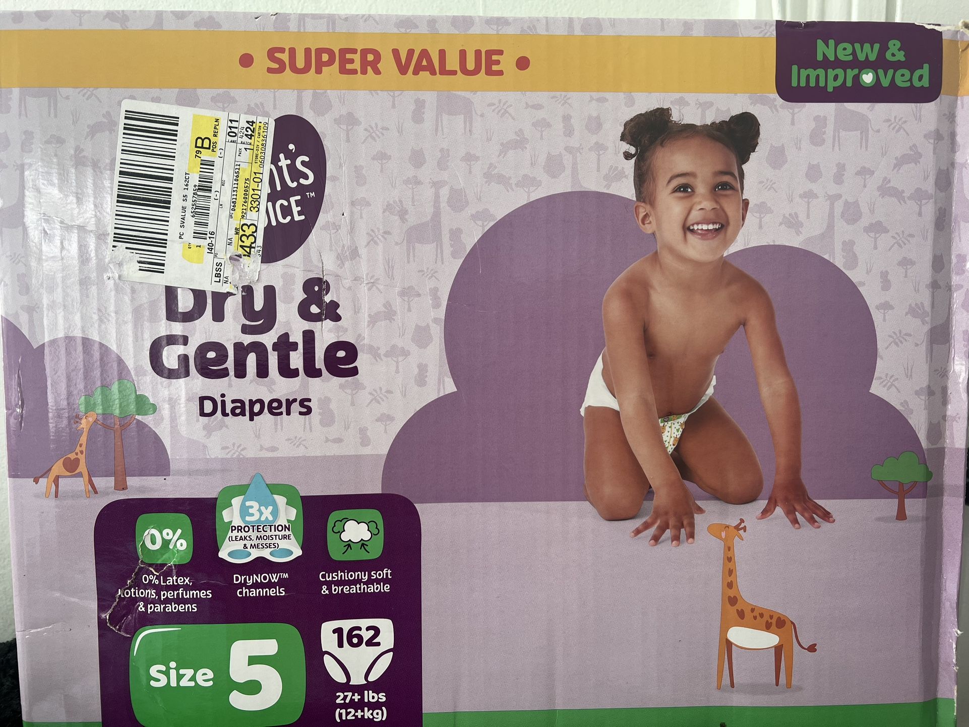 Parents Choice Diapers Size 5 Count 162