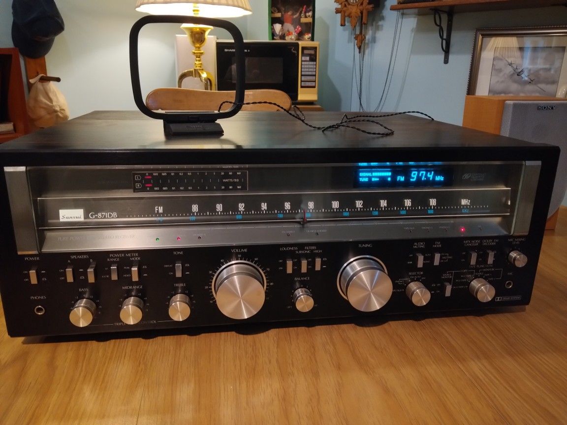 SANSUI G-871DB RARE VINTAGE 1979/80 AM FM STEREO RECEIVER AMPLIFIER