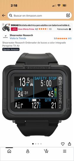 Shearwater Peregrine TX Air Dive Computer