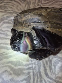 24 lb rare  rainbow obsidian natural with window boulder