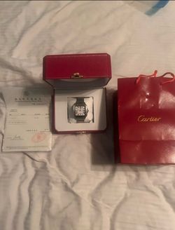 Cartier Santos Stainless Steel Watch with Box