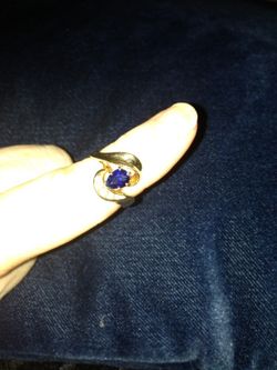 Sapphire and diamond ring