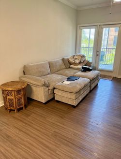Large Modular-Style Sofa with 2 Matching Ottomans – $650 OBO