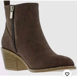 NEW!! Draper James Women's Brown Elle Side Zipper Boots 