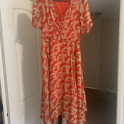 Small Red Pattern Dress 