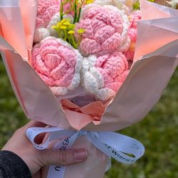 Beautiful Crochet Bouquet Hand Knitted Bouquet