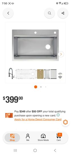 Stainless Steel Single Basin Kitchen Sink Kit