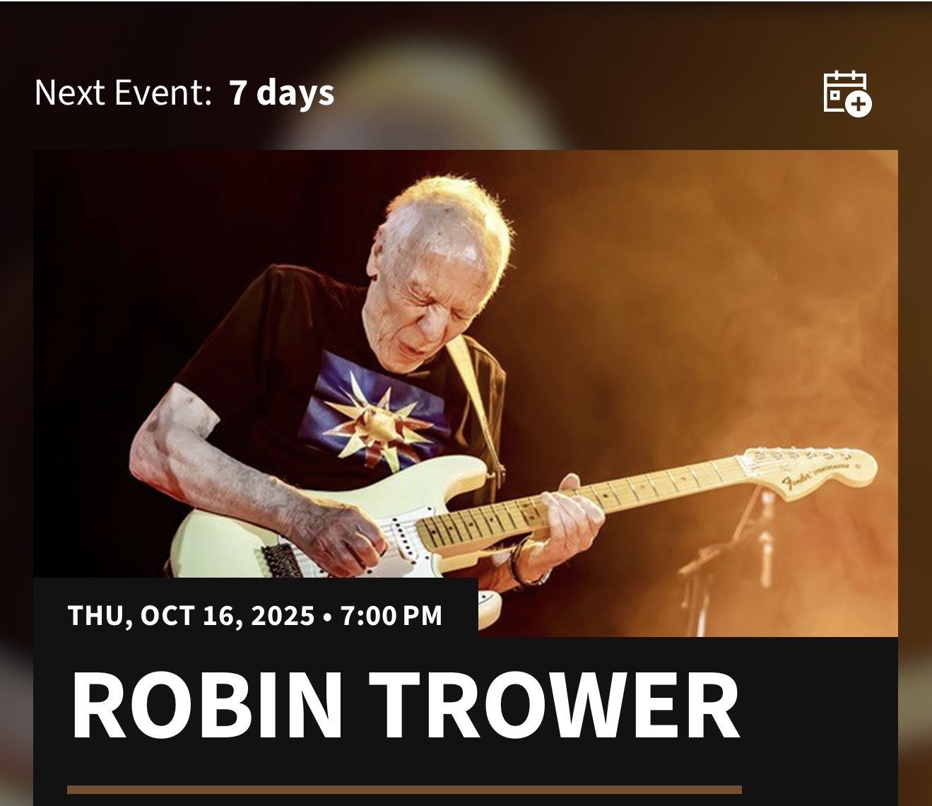 Robin Trower Tickets 