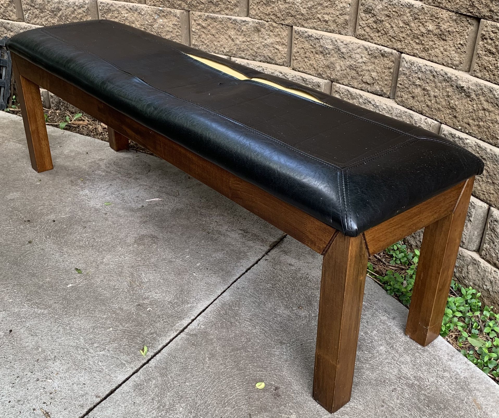 Leather Top Bench