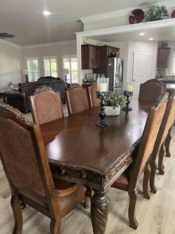 Large Dining Room Table with Chairs
