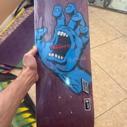 Santa Cruz Purple Screaming Hand 8.375” Skate Deck