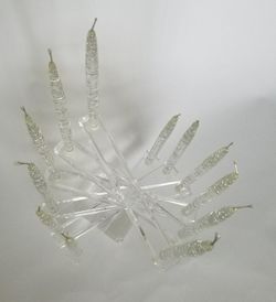 Lucite "Spiral Staircase" Sculptural 12 Light Candlestick Candelabra