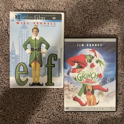 Elf and How The Grinch Stole Christmas dvd (READ DESCRIPTION )