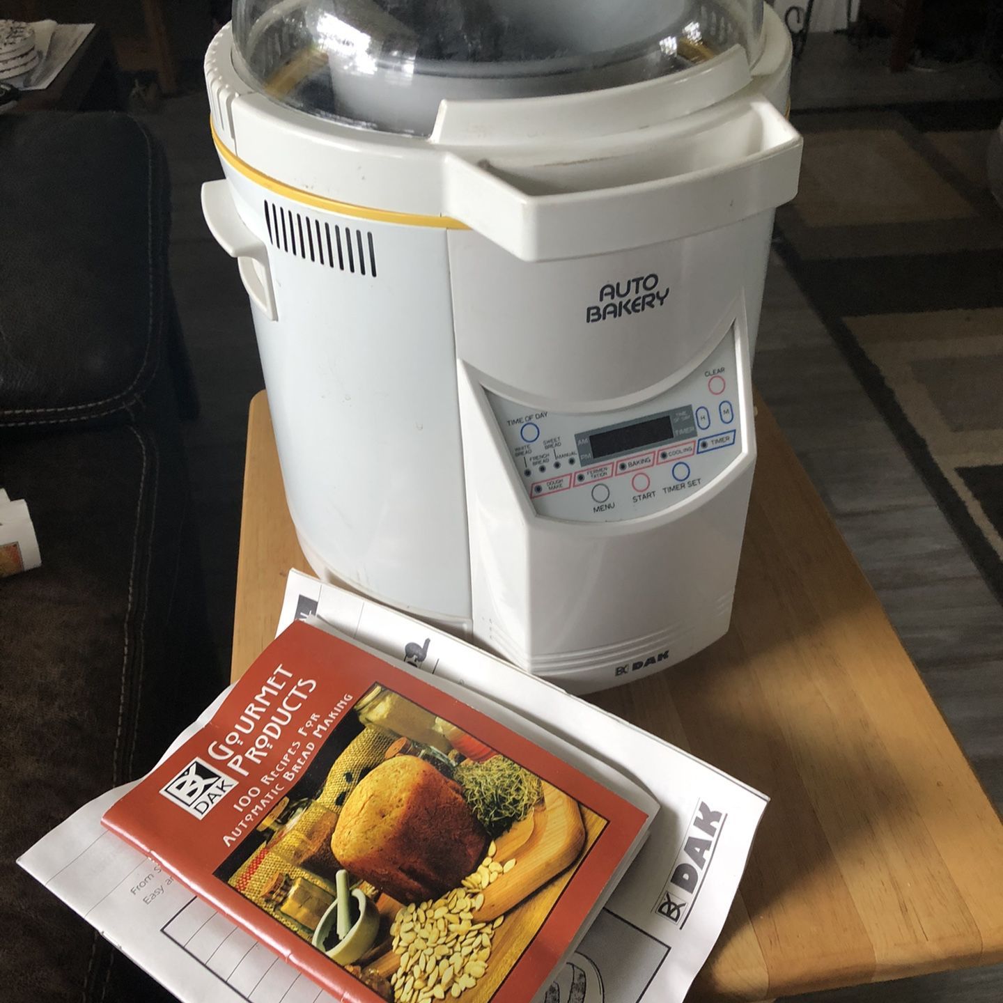 Dak Auto Bakery bread maker. works great.Recipe book included.