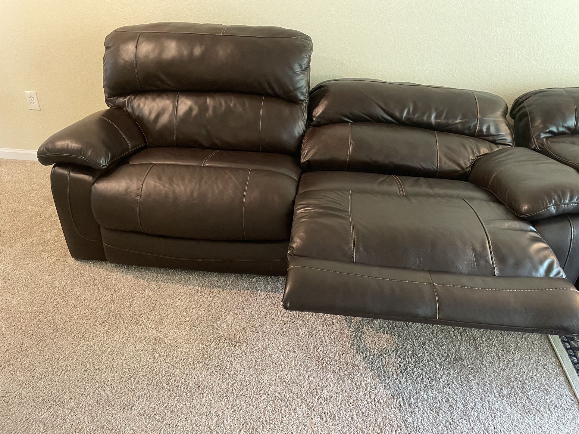 Leather Recliner Couch