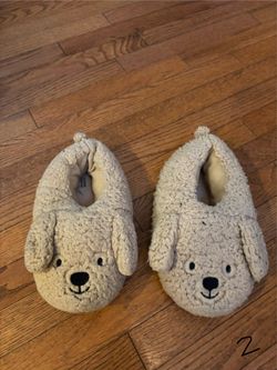 Kids Puppy Slippers-Size 4/5