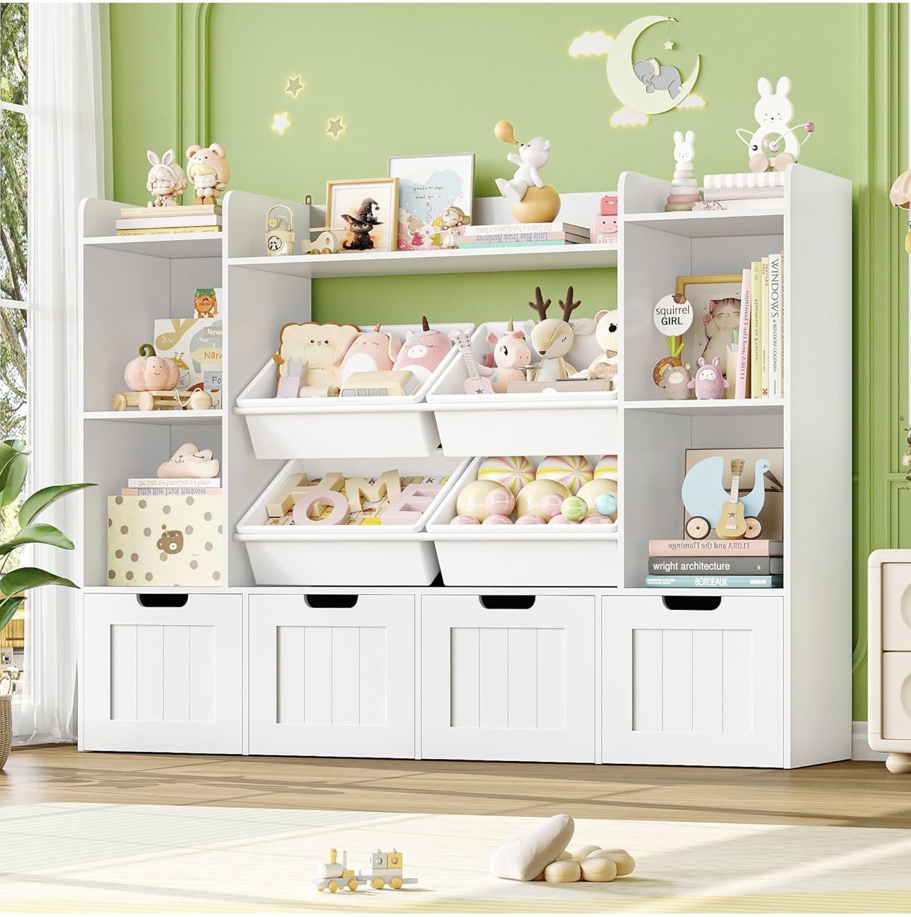 White Cube Toy Organizer