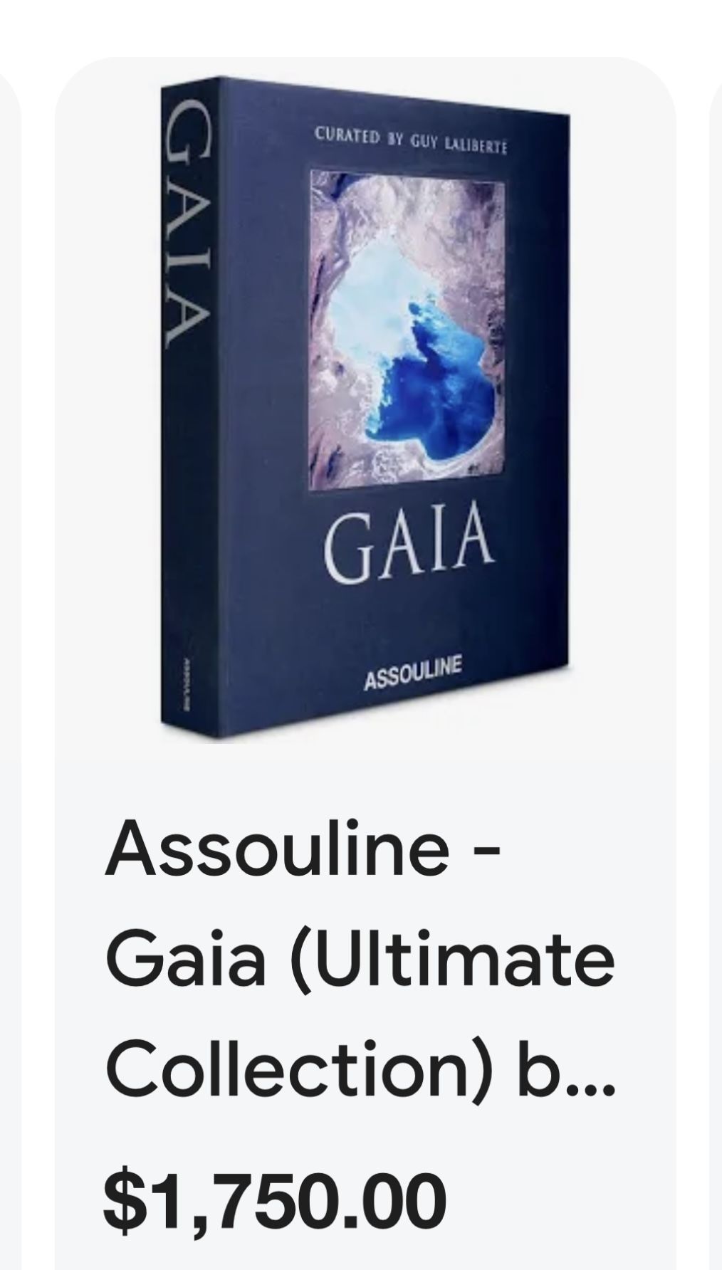 GAIA Coffee table Book By Assouline.
