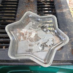 Crystal Serving Plates With Etchings