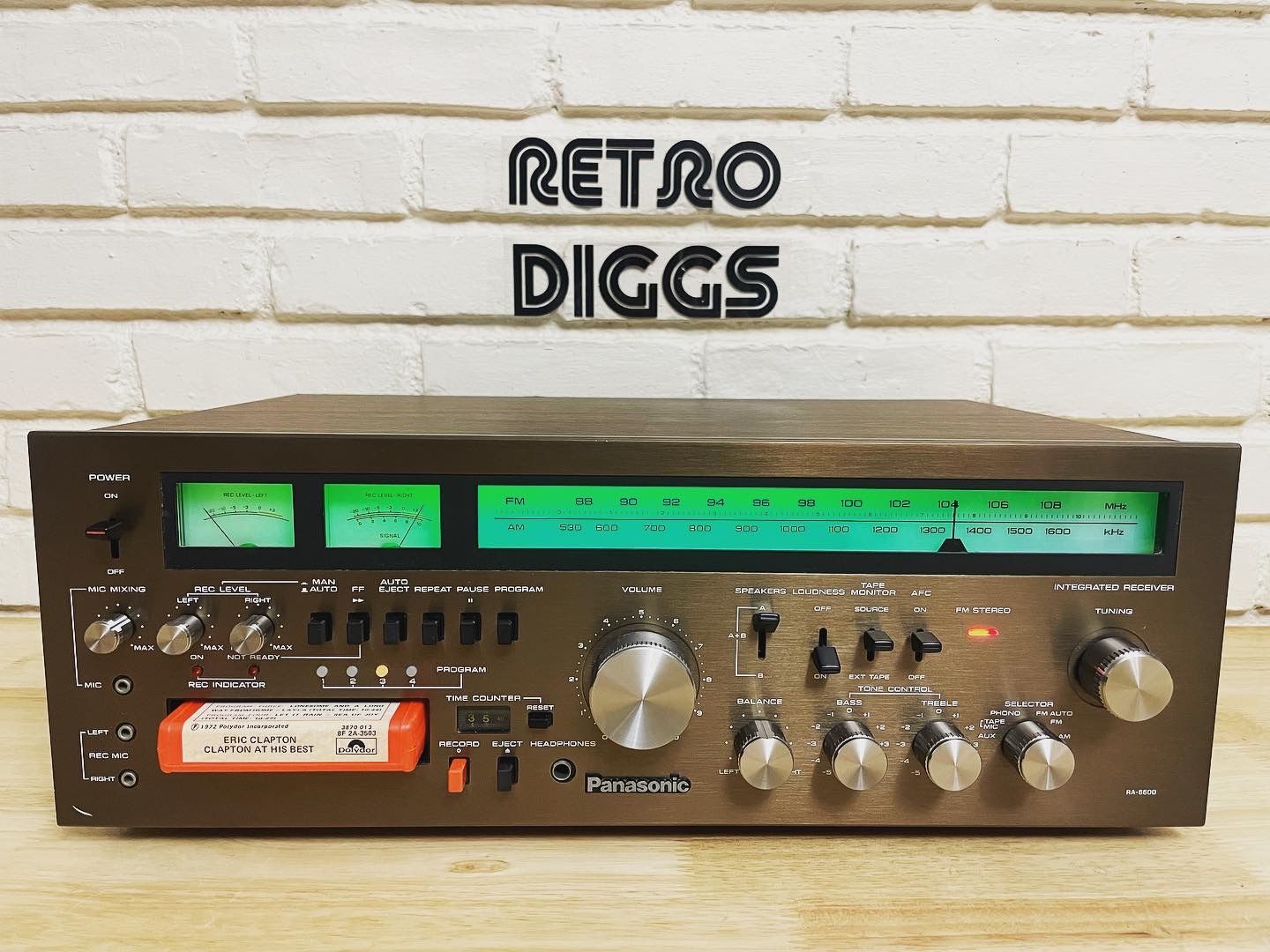 Vintage Panasonic RA-6600 8-Track Stereo Receiver (serviced/new belt)