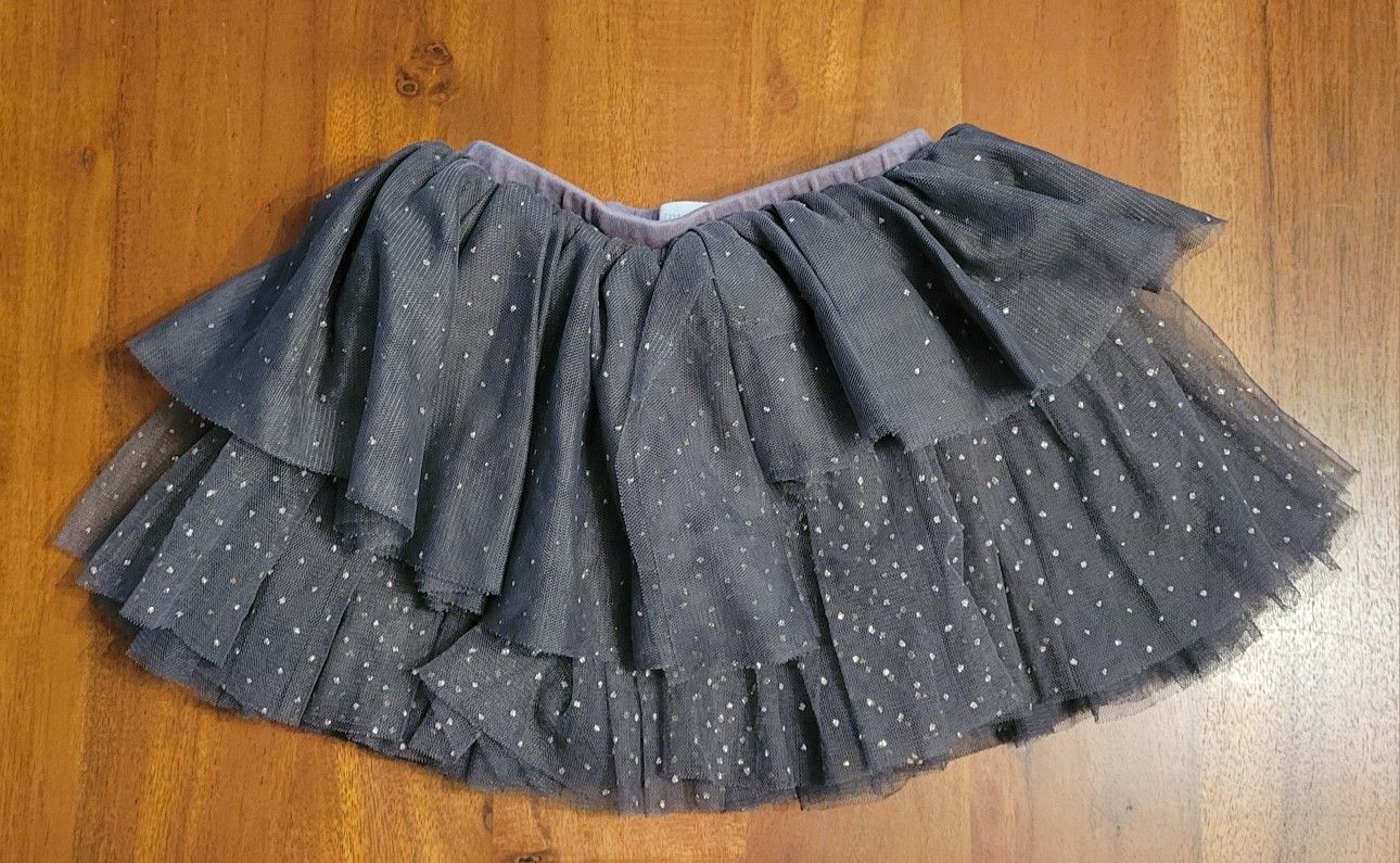 Mudpie Girls Sparkle Tutu Ballet Skirt Gray Size 1T 2T 3T 4T 5T