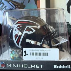 Signed Michael Vick Atlanta Falcons mini helmet with JSA authentication