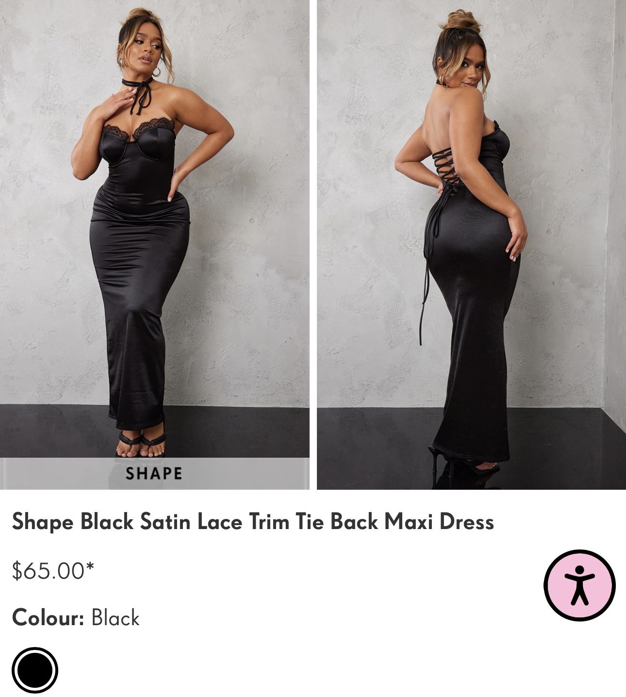 Black Satin Dress