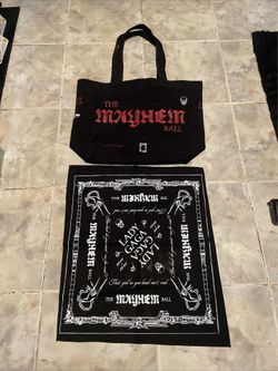 Lady Gaga - Mayhem Ball Tour - Official Ball Black Opera Haus Tote Bag + Bandana