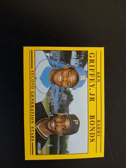 1991 Fleer Second Generation Stars, Ken Griffey JR & Barry Bonds