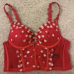primark red valentines corset