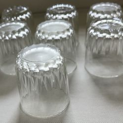 Vintage Luminarc Crystal Juice Glasses