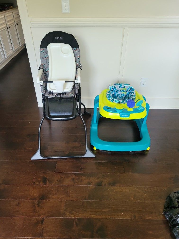 High Chair and Baby Walker