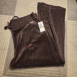 NEW Michael Kors Velour Draw String Pants Wide Leg Soft BROWN Women’s Size 3XL RETAILS $89.50 