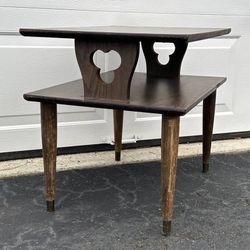 Vintage Mid Century 2 Tier Side End Table
