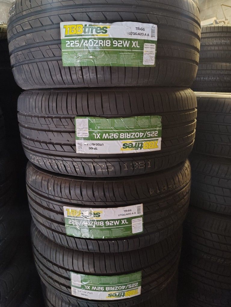 Llantas/Tires 225/40zr18 TBB TIRES INSTALACIÓN Y BALANCEO GRATIS