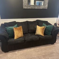 Black Sofa and Love Seat