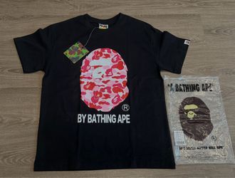 Bape Tshirt Pink Camo Ape