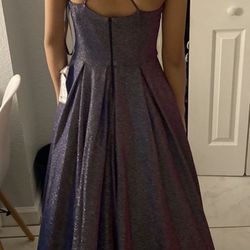 Glitter Purple Gown Dress
