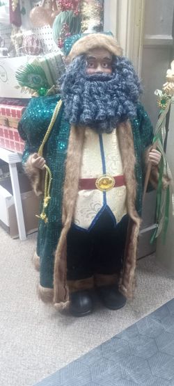 New 3ft African American Santa Claus very detailed high quality masterpiece