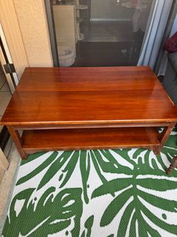 Wood Coffee Table with Lower Shelf