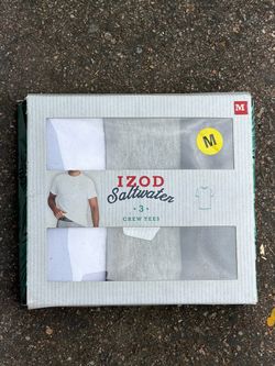 NEW IZOD TEE SHIRTS -(3 pack) - M