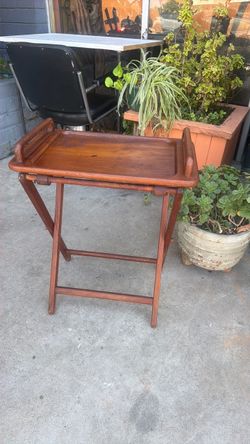 Mid Century folding teak wood tray